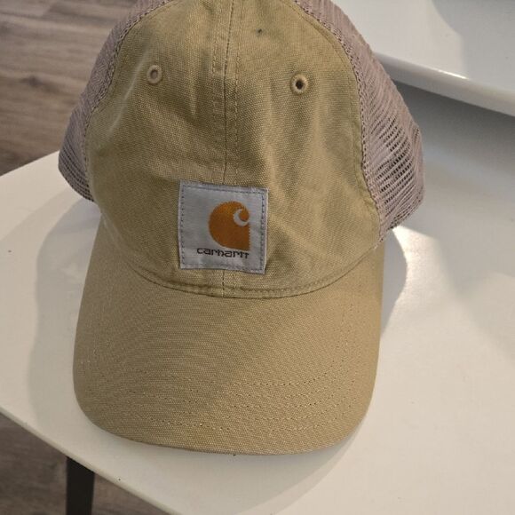 Carhartt Beige and Brown Mesh Cap - Picture 1 of 5